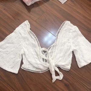 Bohemian white crop top